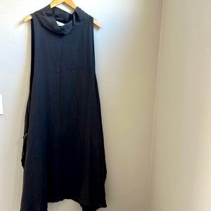 Bryn walker side tie cowl neck jumper in dark brown, size Small